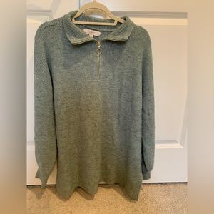 LOFT Zip Tunic Sweater